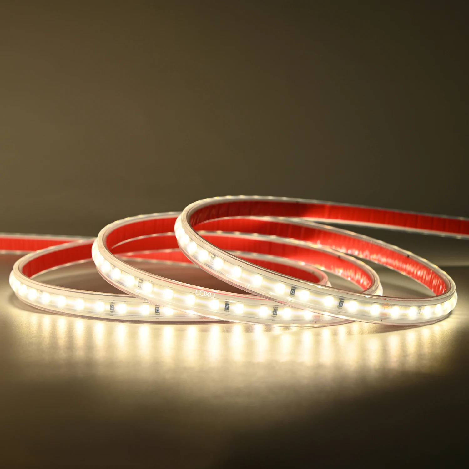 high voltage silicone rubber cob warm white smd 2835 120 led waterproof strip lights 220v 230v dimmable ip65 3000k 6500k