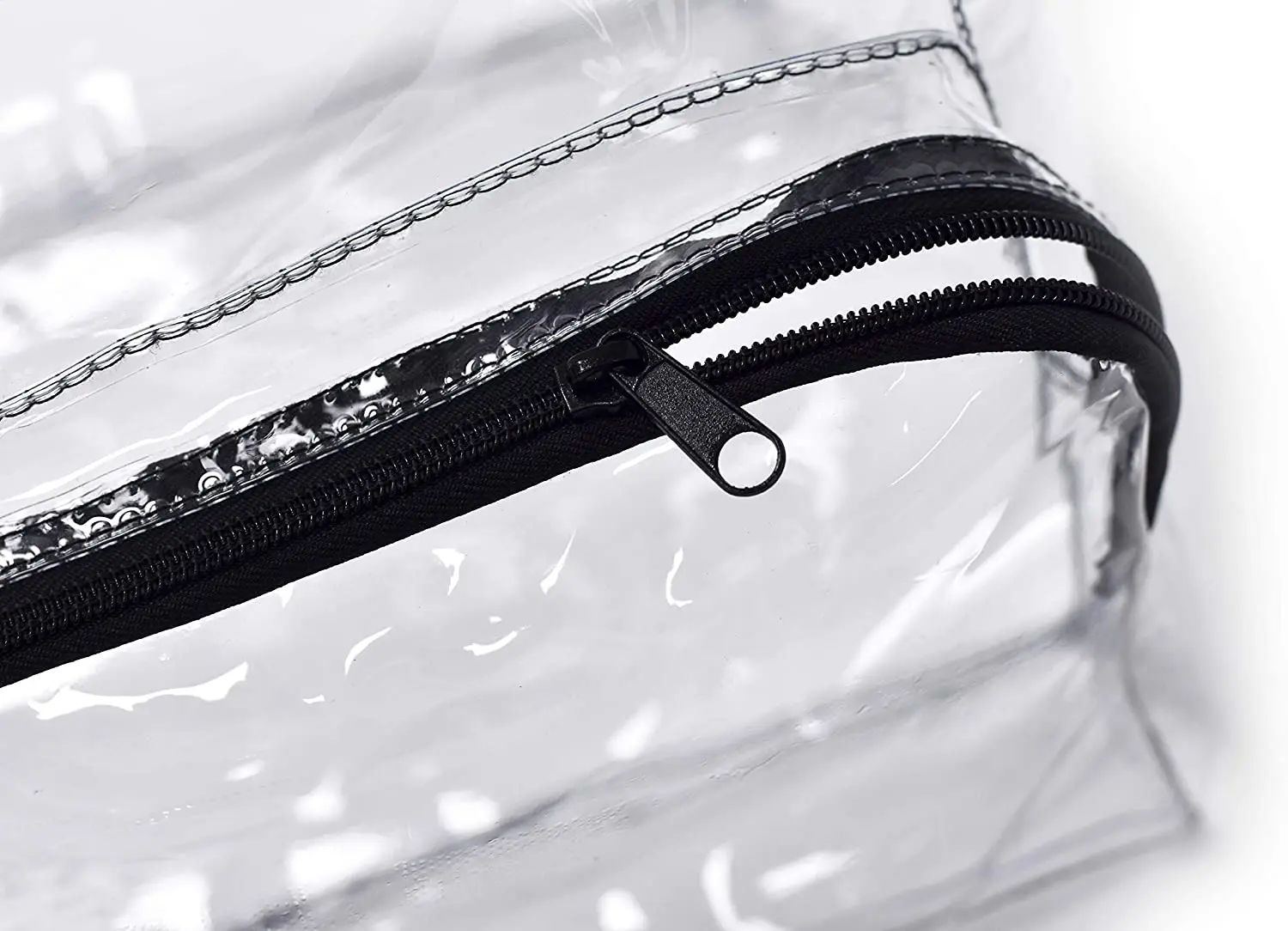 Durable adjustable shoulder strap handle travel bag transparent pvc lunch for school stadium