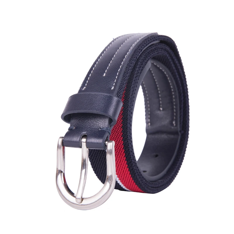 Stretchable  with Leather Woven  White Buckle Adjustable Color Material Origin Braided Rope for Men Custom Logo Golf Belt