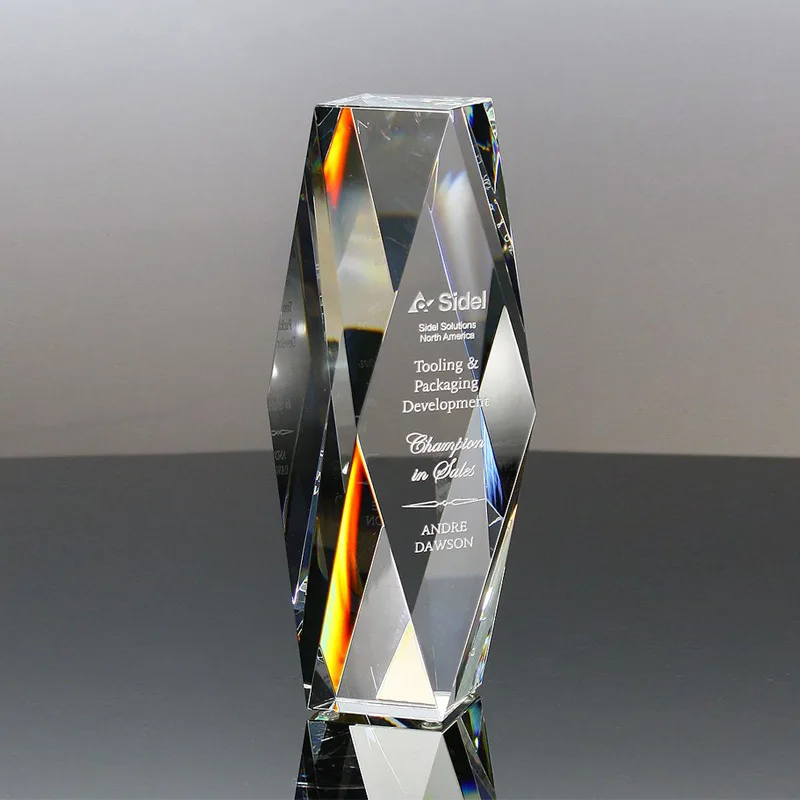 Jadevertu 2024 K9 diamond crystal trophy award trophy crystal plaque award crystal trophy glass