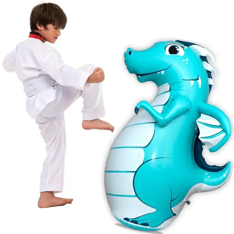 3-d Bop Bags Inflatable Dragon Boxing Bag Cartoon Animal Bop Bag Inflatable Tumbler Toy For Kids