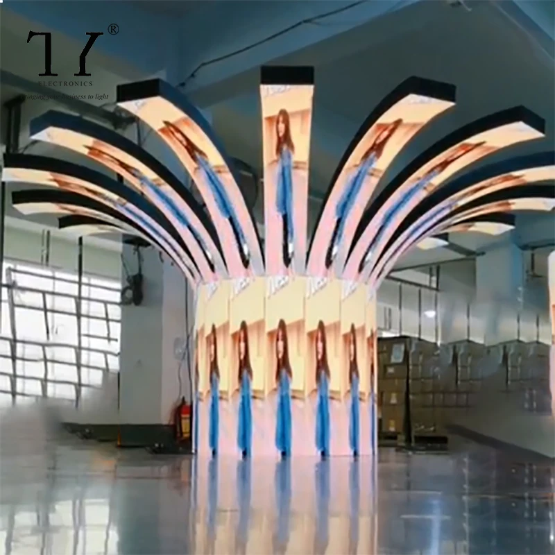 TY P1.875 Flexible Surface 3D Effect Immersive Experience Modern Exhibition Hall Led Display