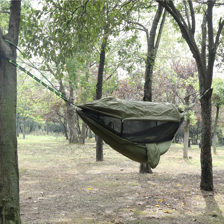 Portable Nylon Hammocks Portable Camping Quick Open Mosquito Net Mesh Hammock High Quality Adult Colors Modern Li TT Nylon Tent