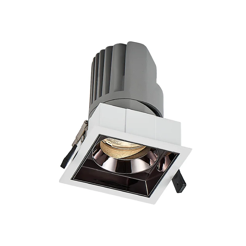 Multiple Optional LED Recessed Downlight 15W Adjustable LED Spotlight Gold Chrome Baffle LED Square Downlight