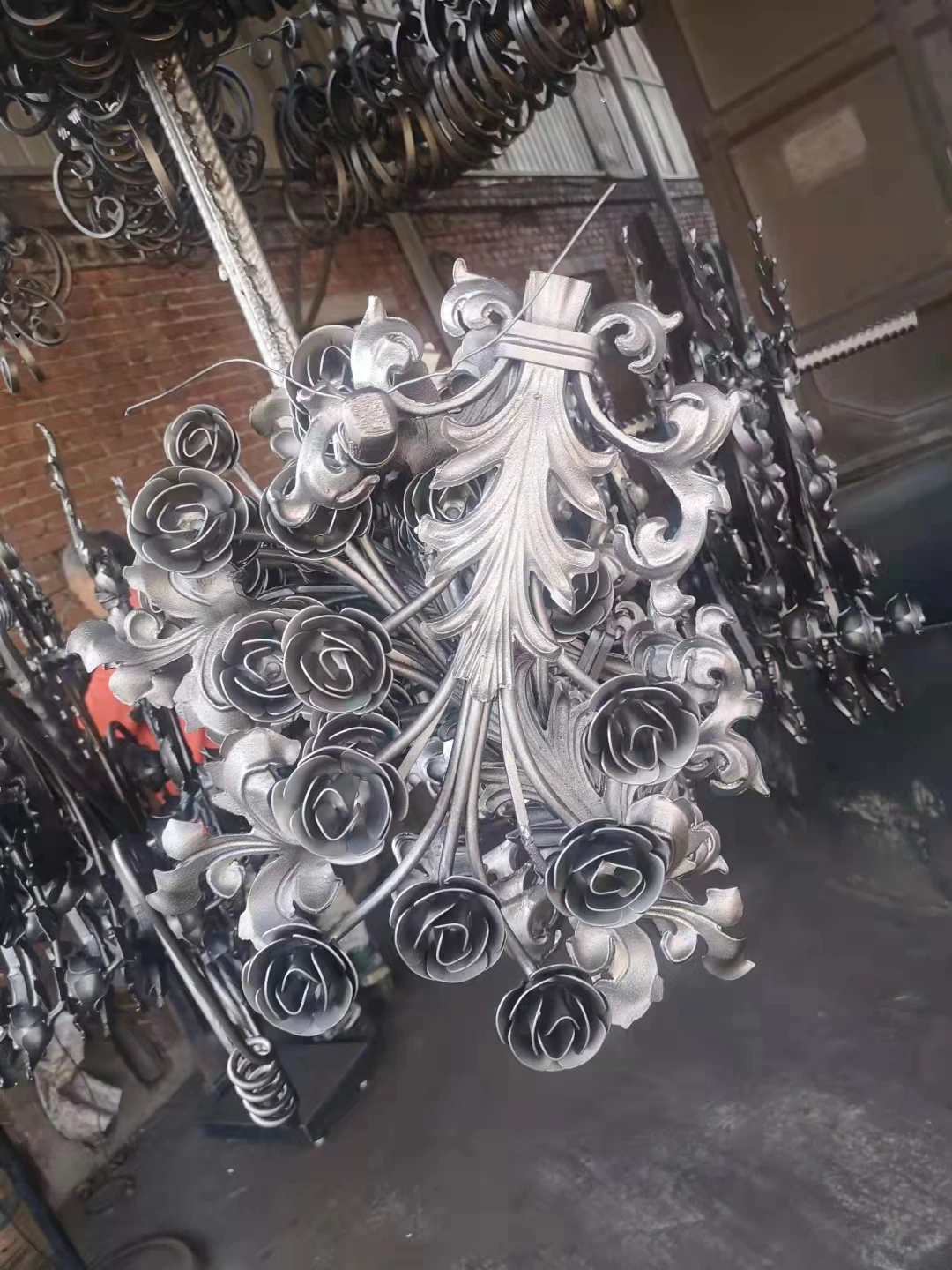 Wrought iron Decorate ornaments forged panels balcony decoration panels.