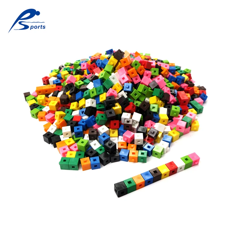 
1000PCS 10 COLOR 1CM LINK CUBE Learning Resources Mathlink Kid Toy Building Blocks 