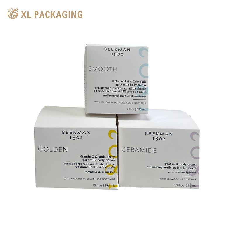 Good Price Face Cream White Card Paper Box Auto-lock Bottom Card Paper Folding Box Skin Care Card Box For Cosmetic Bottle