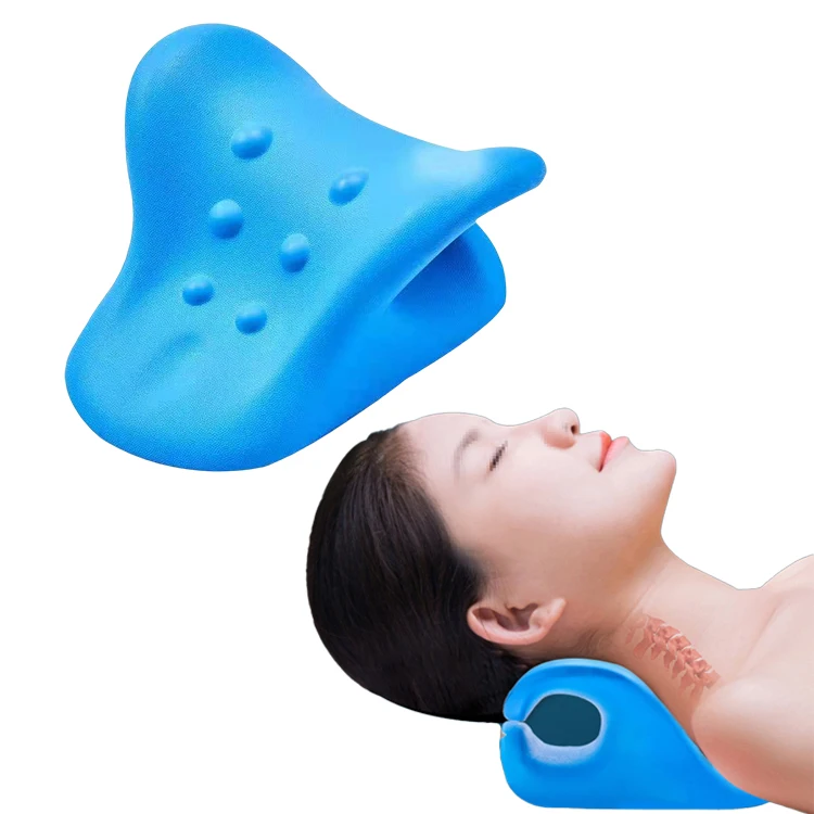 Cervical Spine Alignment Massage Pillow Neck Stretcher Neck Shoulder Relaxer Pain Ease Relief Chiropractic Pillow for People