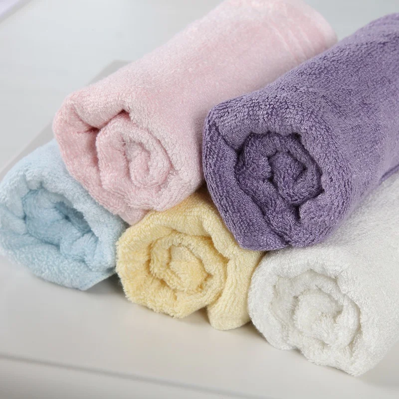 bamboo fiber hand towel solid color fancy hand towel