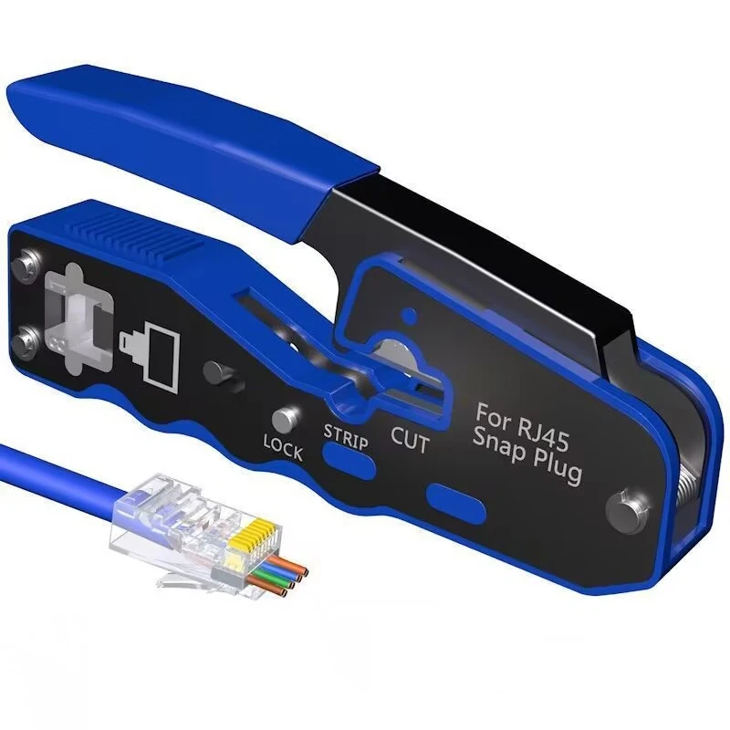 Обжимной инструмент Rj45 Cat5 Cat6 Cat7 обжимной проходной резак через модульный соединительный