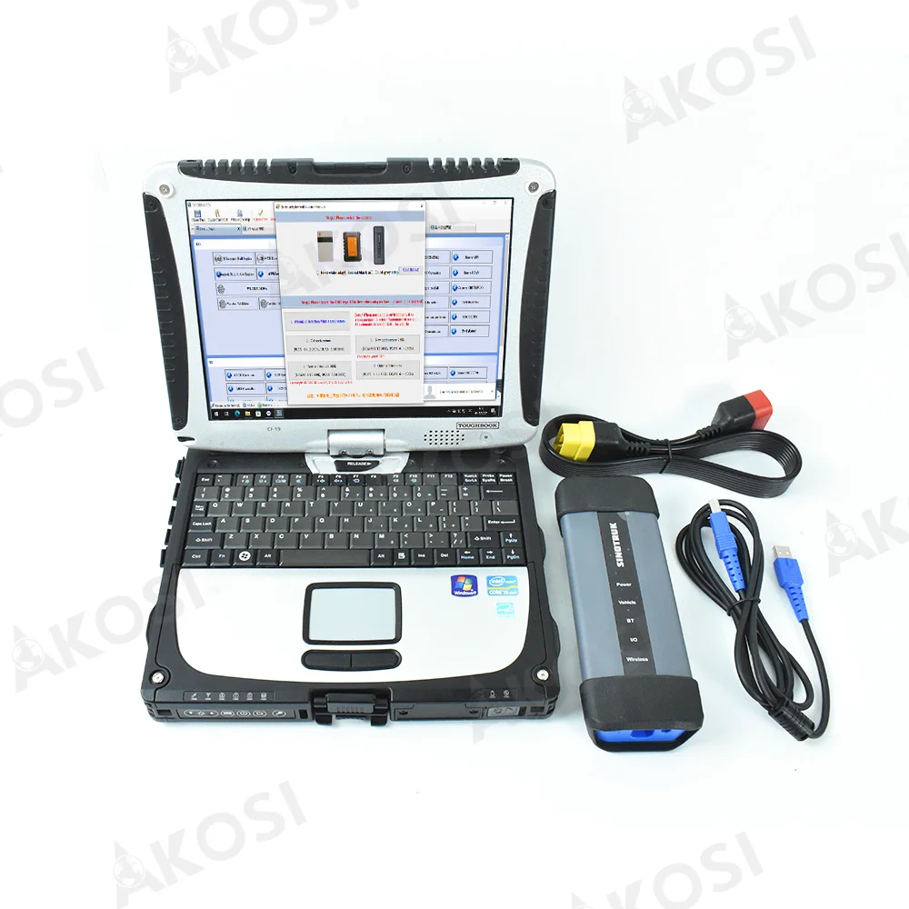Ноутбук CF19 + для Sinotruk HOWO SHACMAN WeiCha OBD дизель A7/T7H/Sitrak/Hohan сканер грузовиков диагностический инструмент