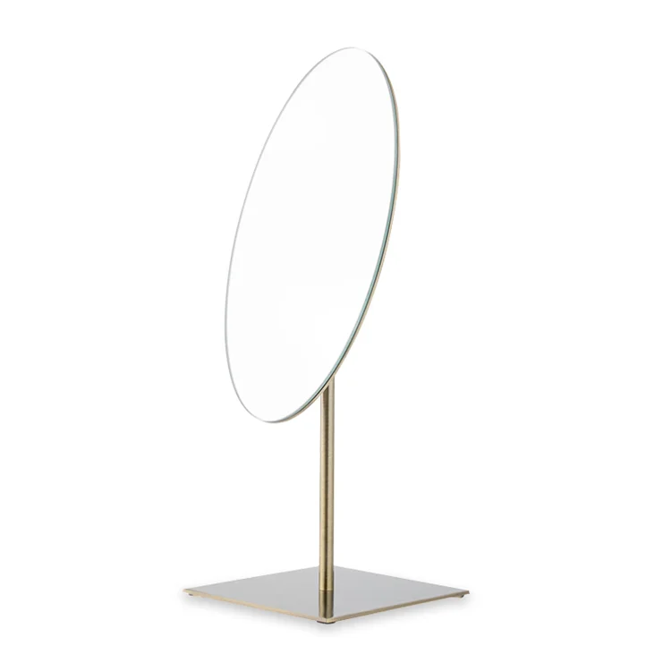 Wholesale Retro Bronze Alloy Metal Dresser Desktop Mirrors Decorative Bronze Beauty Vanity Makeup Mirror