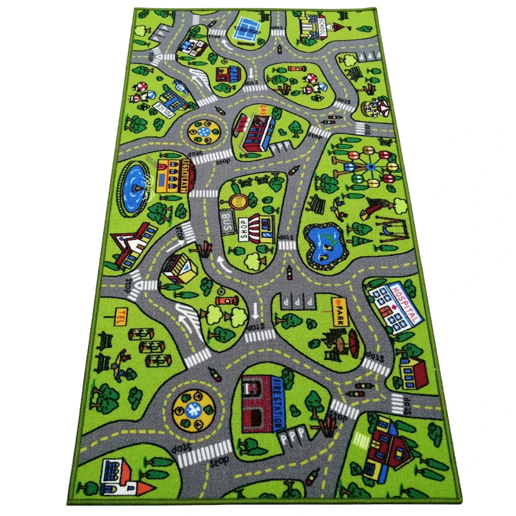 Customizable 32*60' Small Kids Children Carpet Play mat Rug City Life