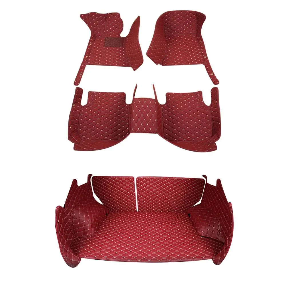 Free shipping Colorful Full Set Decorative Car Floor Mats and Trunk Mats for Custom Audi S1S3 S4 S5 S6 S7 S8 SQ5 TT  Car Mats