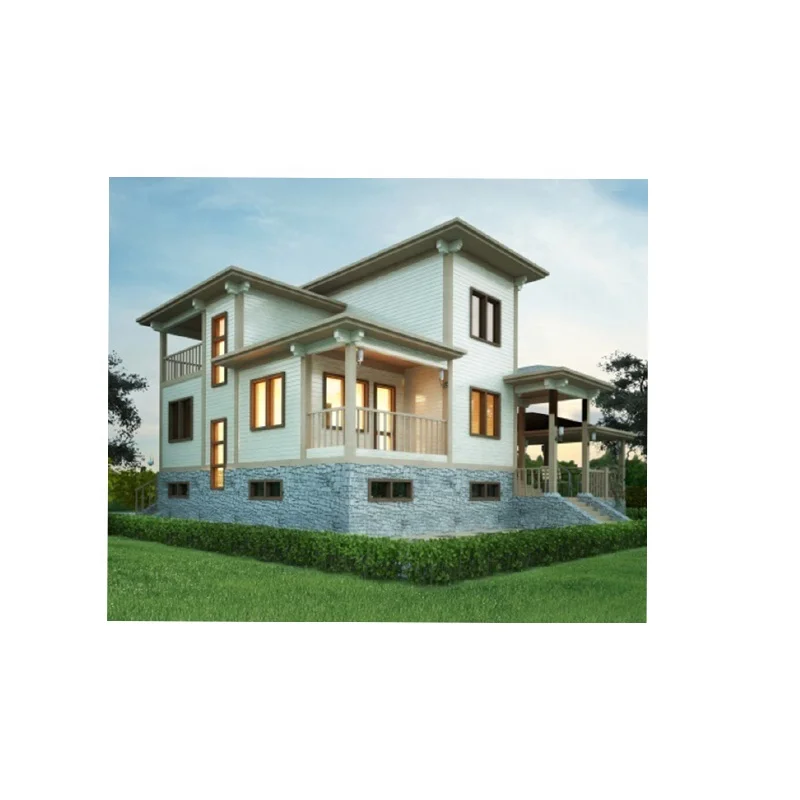 Популярный дешевый Двухэтажный деревянный дом по лучшей цене