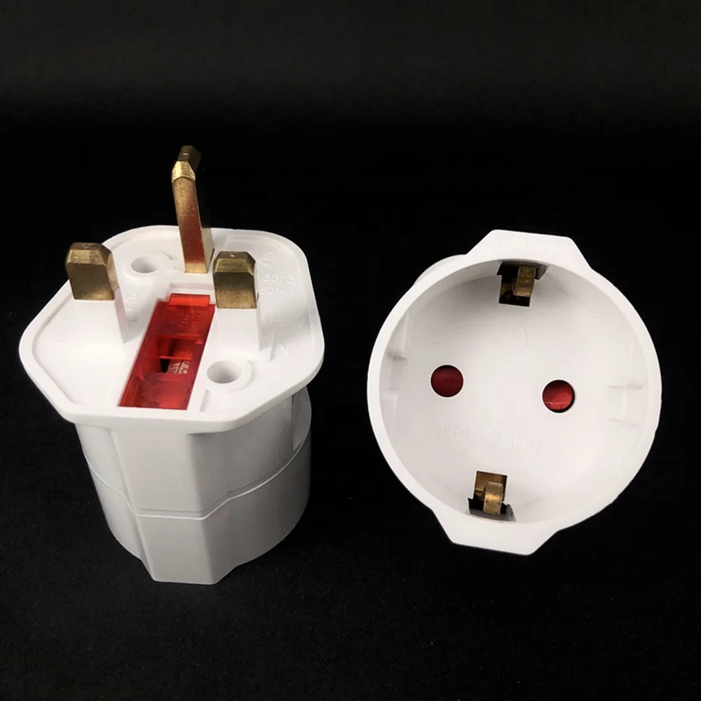 Europe Schuko to UK plug adaptor