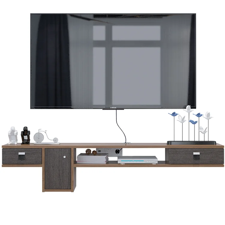 
modern wooden hanging tv stand cabinets living room furniture wall tv stand 