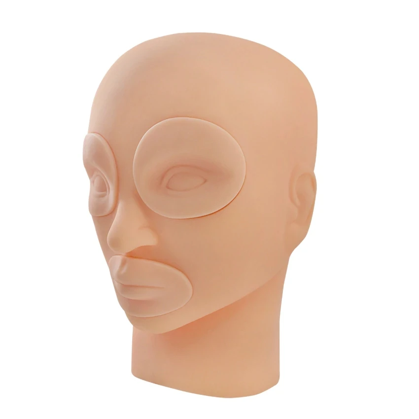 Mannequin Head Face Skin 3D Microblading Permanent Makeup Eyebrow Lip Tattoo Practice Human Mannequin Head Face Skin Accessories