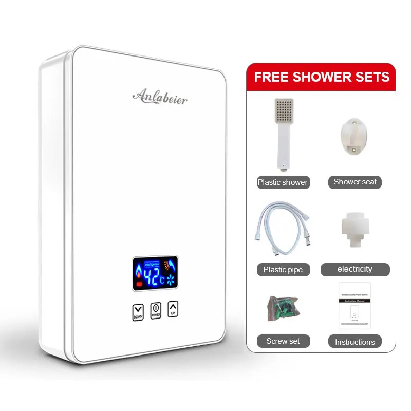 SG01-60 model Anlabeier china brand oem odm customerisation three color stainless steel instant electric water heaters