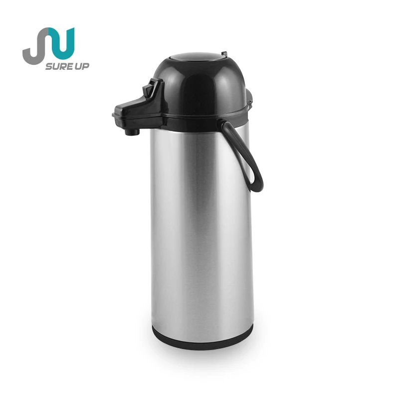 Large Capacity Glass Liner Insulated Vacuum Pump Flask Thermos Air Pressure Coffee Pot Vacuum Flasks For Hotel Shop Household