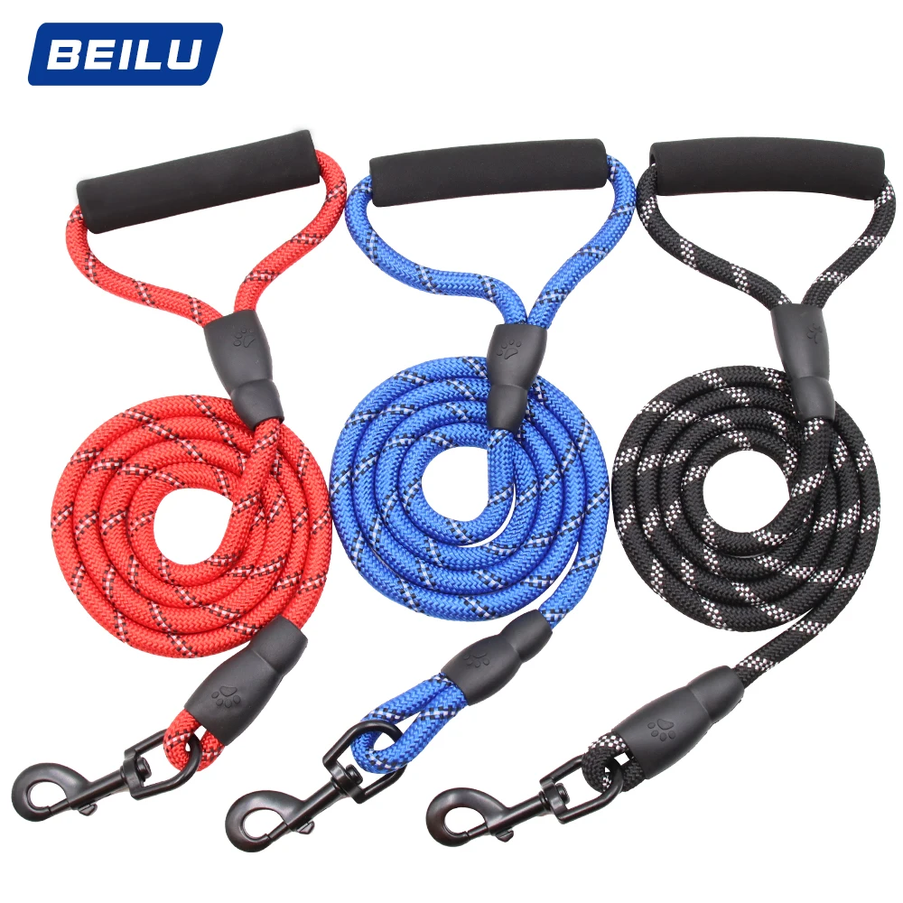Casepert Pet Hand Holding Rope Reflective round Nylon Rope Dog Leash Dog Traction Belt Twine Rope Dog Leash Durable Heavy