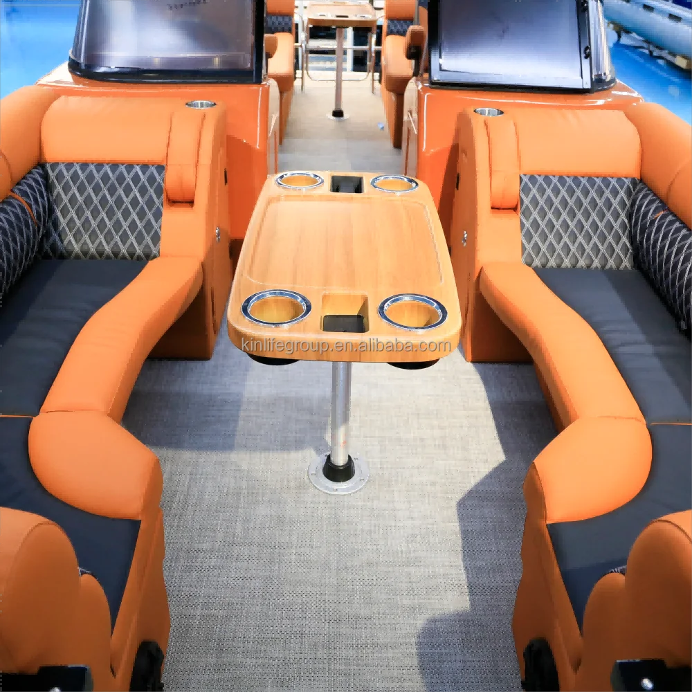 2024 High End Luxury Entertainment Sport Pontoon Boat with Customized Interior for Sale