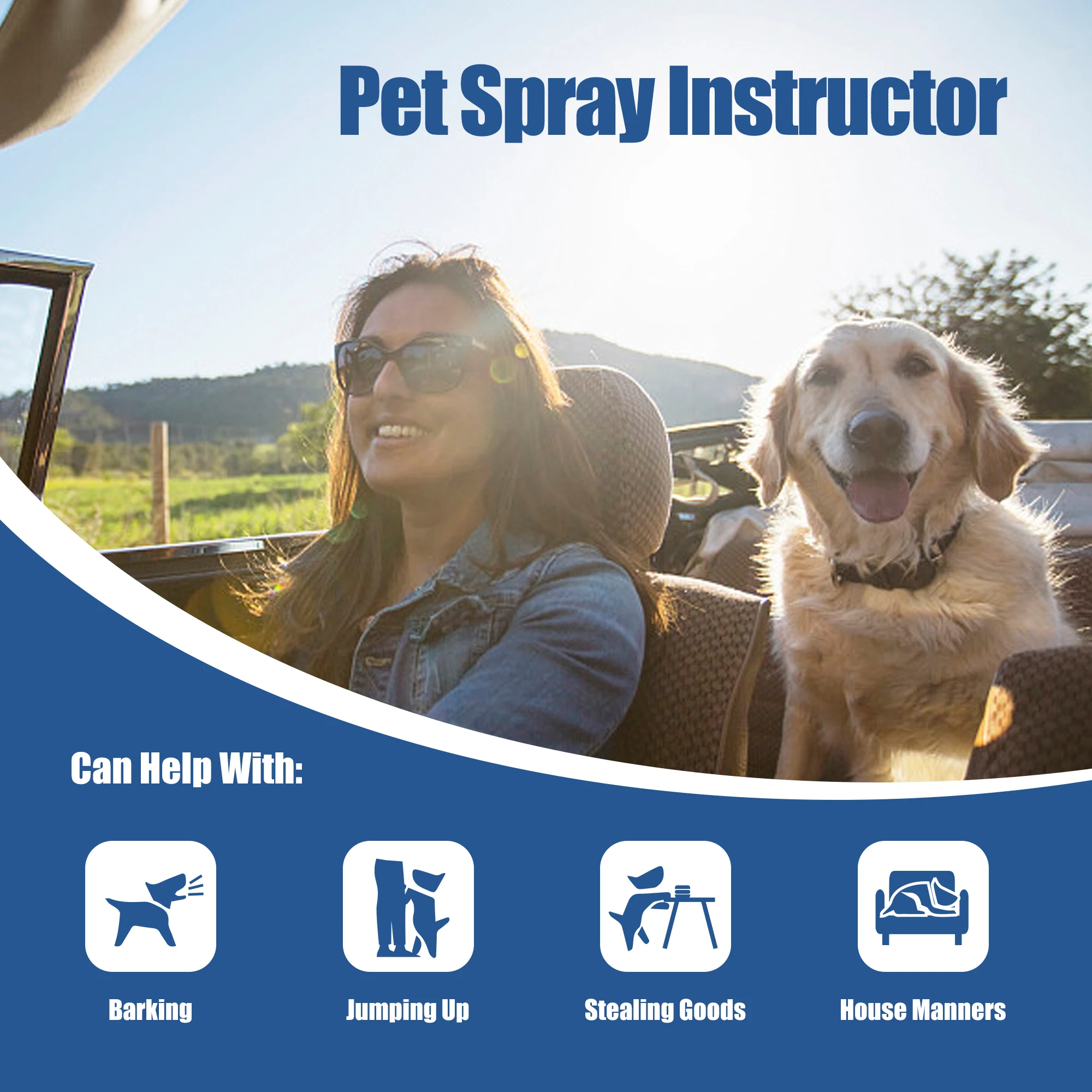 Safe Humane Effective Stops Barking Jumping Up Food Stealing Dog Fights Spray Dog Trainer Spray Corrector
