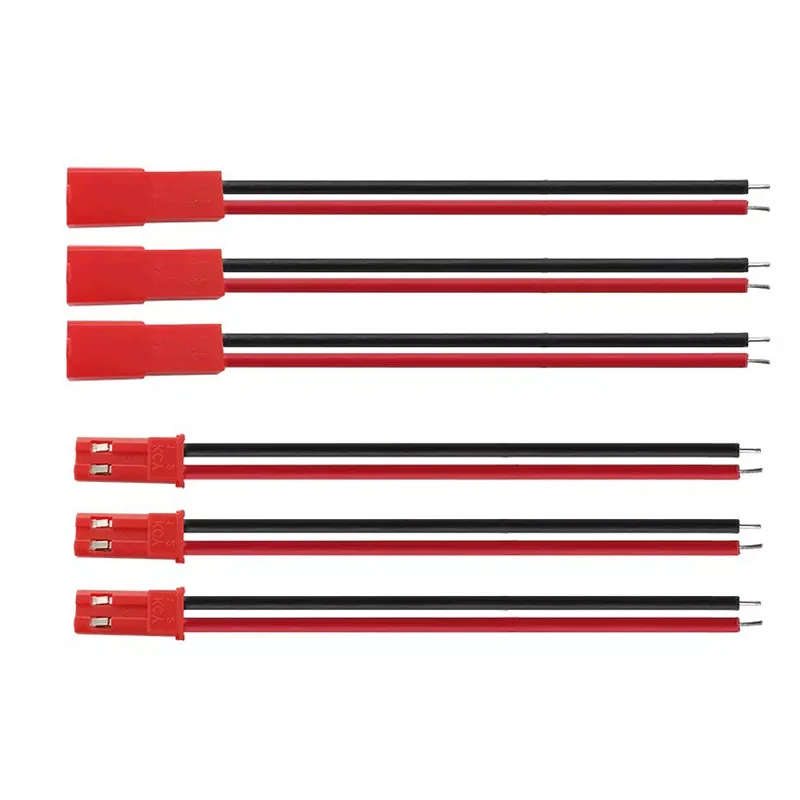RC Toys Helicopter JST Wire Plug with Male and Female 2.54mm Red and Black Silicone Wire Customized Cable Length