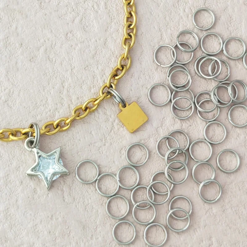 100PCS metal Mini Double Open Jump Rings,Functions on connectors for jewelry crafts decorations and DIY art