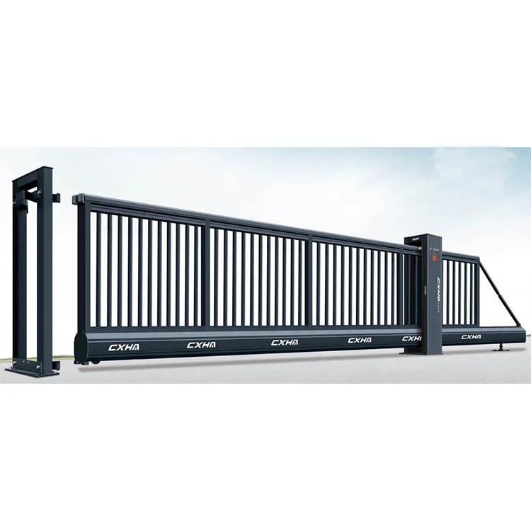 Automatic outdoor modern designs driveway metal aluminum sliding gate