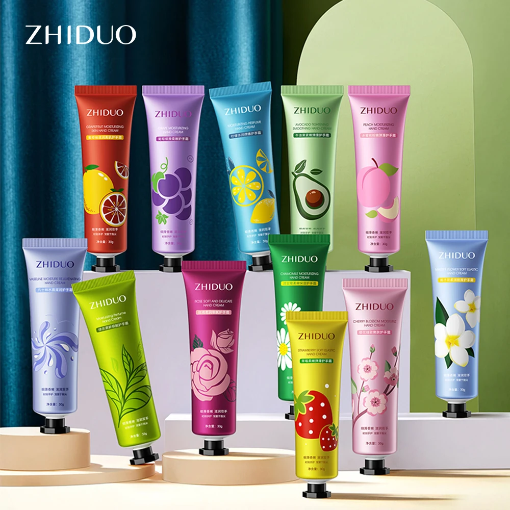 ZHIDUO Fruit Moisturizing Hand Cream Repair Dry And Rough Skin Brighten Skin Tone Make Hand Skin Soft And Smooth