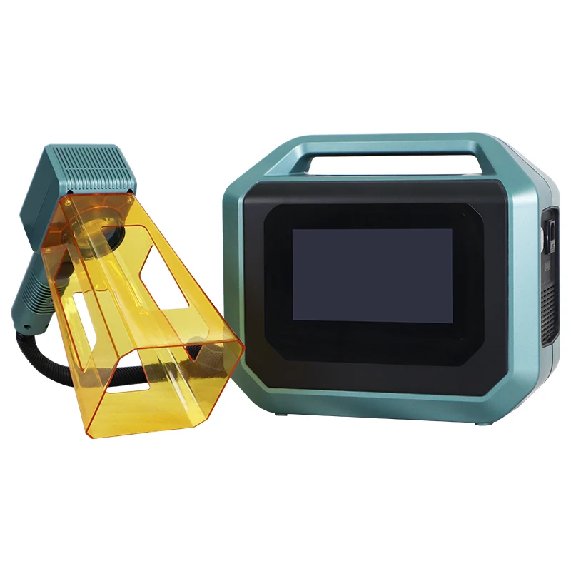 High Speed 70x70mm handheld fiber Engrver steel metal jewelry plastic leather laser marking machine With Battery Without Battery