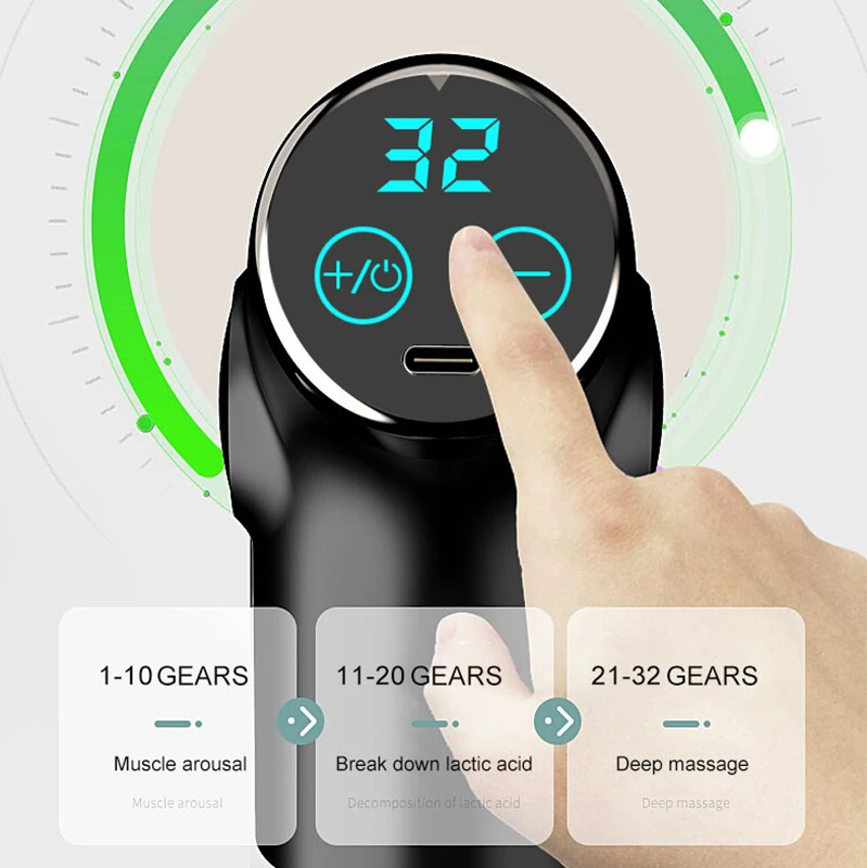 New Fascia Gun Electric Massager Relieve Muscle Massage Gun USB Charging Mini Fitness Impact Waist