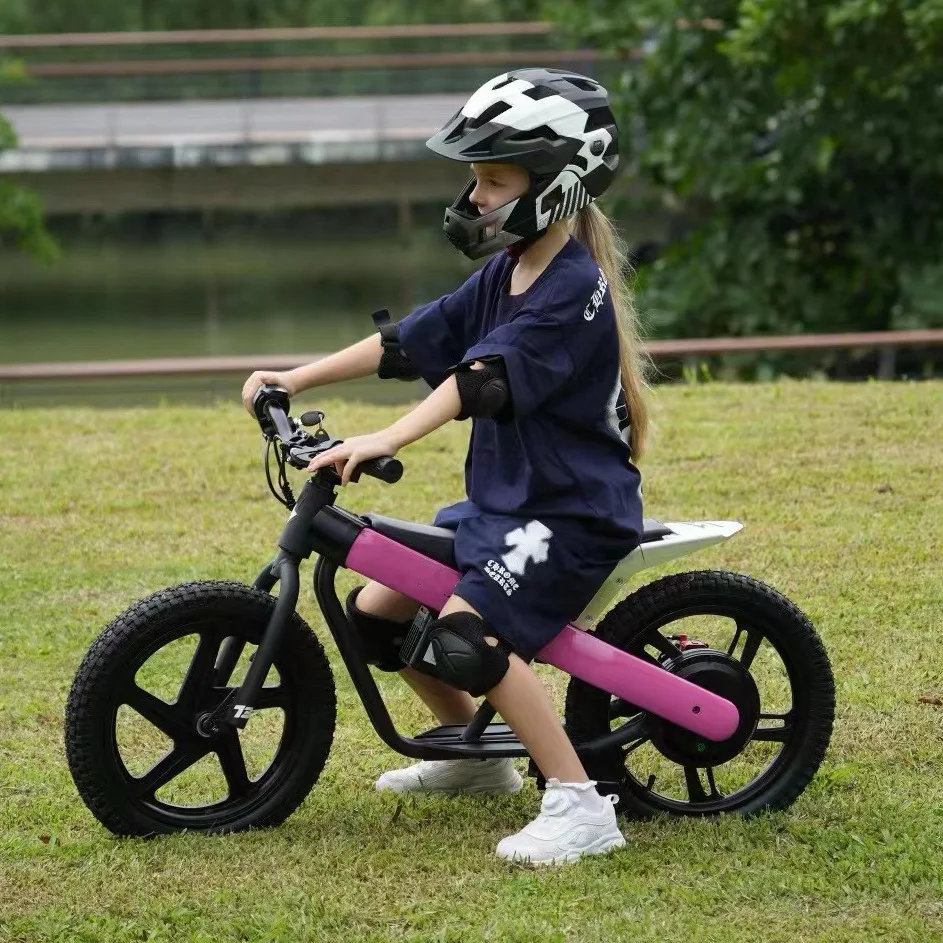 2024 New Design Cheap Kids Electric Balance Bike Youngest Riders From 6-15 Years Children 16inch Electric Bikes for Kids