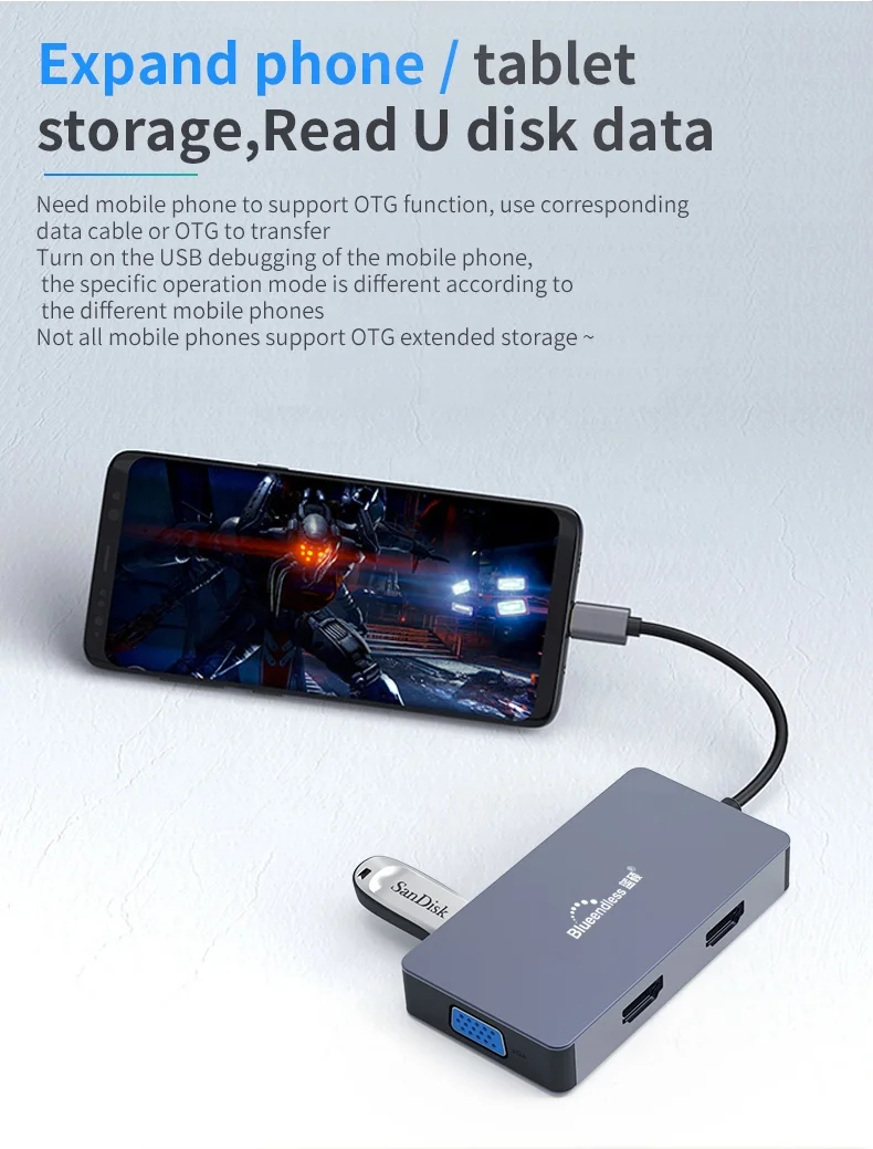 Aluminum usb c hub dual 4k hdtv 5 in 1 dual usb c hub docking station vga usb hub type c hdtv pd