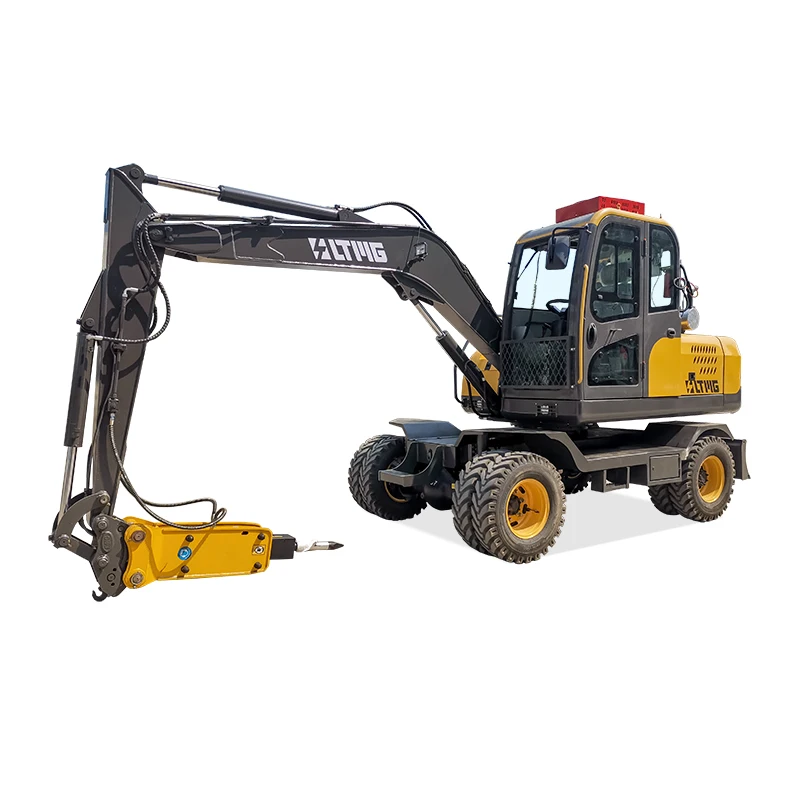 NEW Earth moving machinery 6 ton 7.5T 9ton 10ton Wheeled Excavators 7ton 8ton Wheel Excavators For Construction