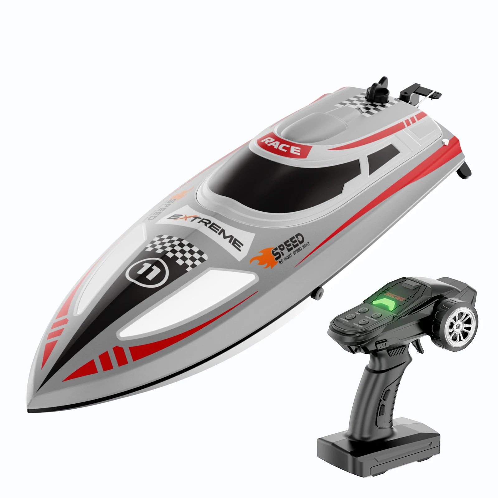 Flytec V003 Self-righting 30KM/H High Speed Cool LED Lighting Remote Control RC Boat Ship For 30Mins Playing