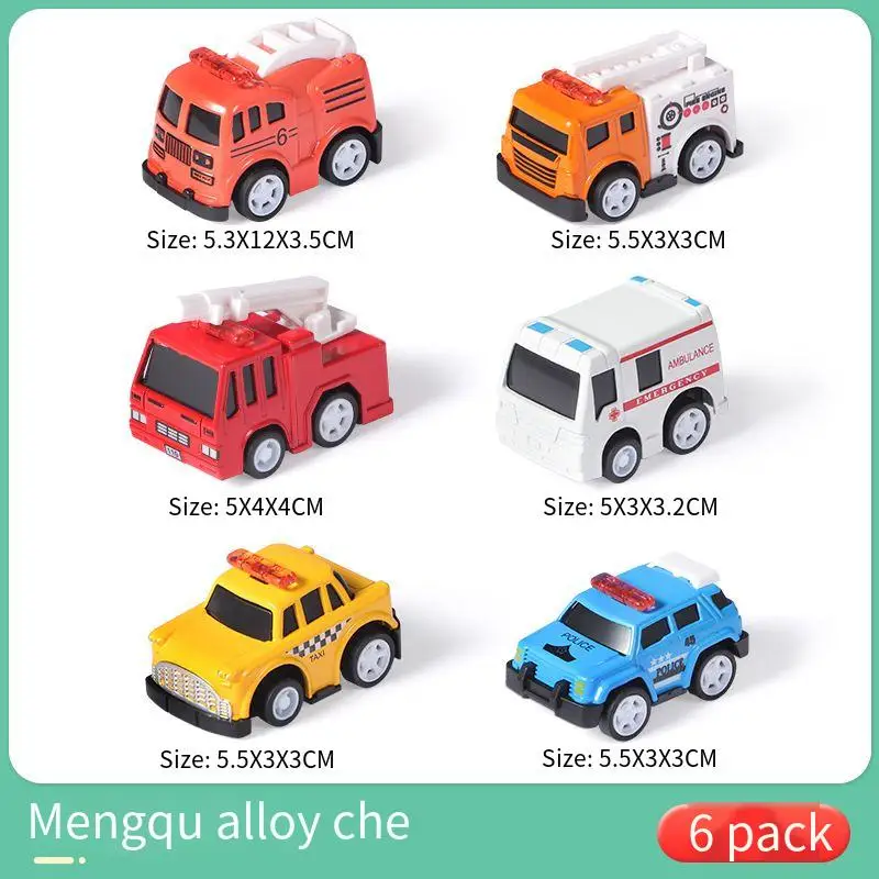 DIY Diecast Toy alloy mini pulling back engineering car model excavator crane simulation car cartoon toy car toys DIY