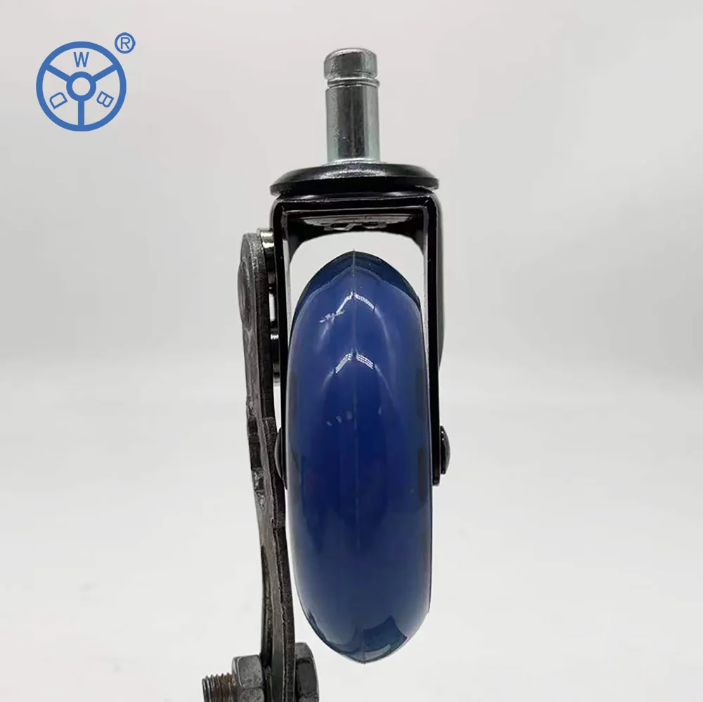 Wbd Furniture Caster Wheel Blue Half Transparent Castor PU Environmental Silent Effect for Small Equipment cabinet