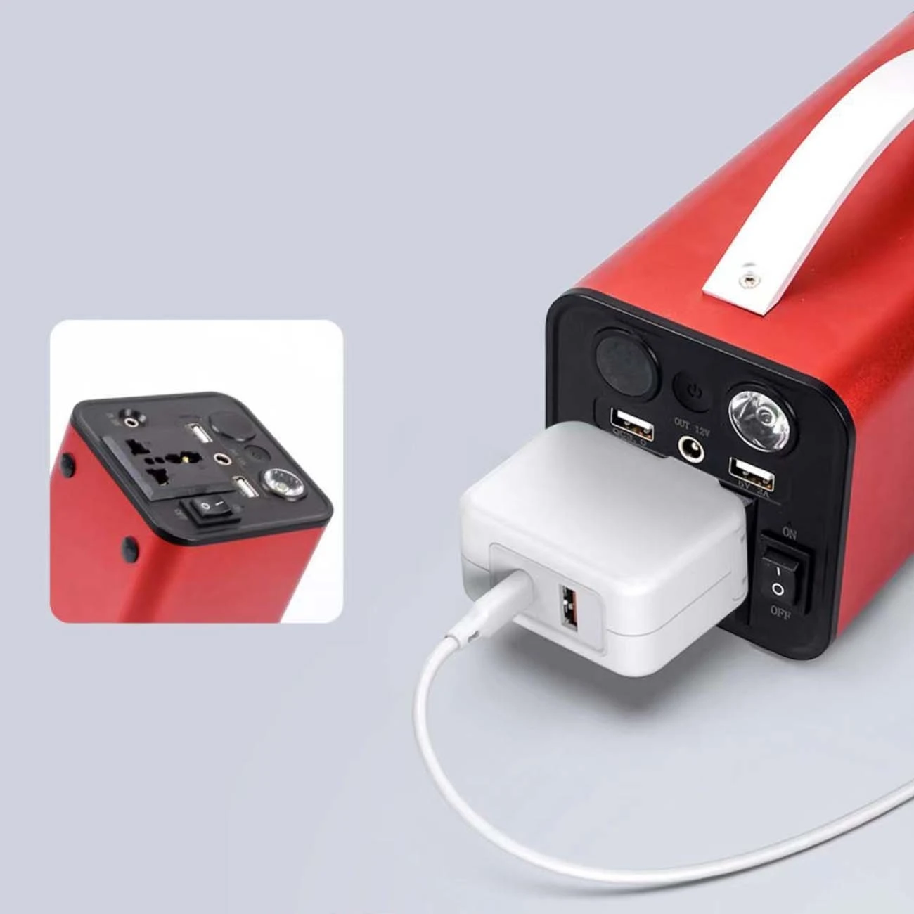 220V 45000mAh Generator Battery Charger Power Bank Inverter Outdoor High-power Emergency Power Supply for Camping Hike