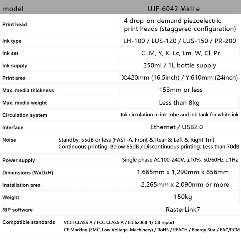 High productivity Mimaki LED UV flat inkjet printer 1200 * 1200dpi
