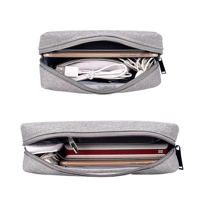 Digital product accessories packing box waterproof travel assist zipper package multi layers pouch mini cosmetic bags tablet bag