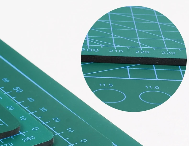 U.S. Art Supply 12*22CM Green/Black Professional Self Healing  Double Sided Durable Non-Slip PVC Cutting Mat Great for Scr