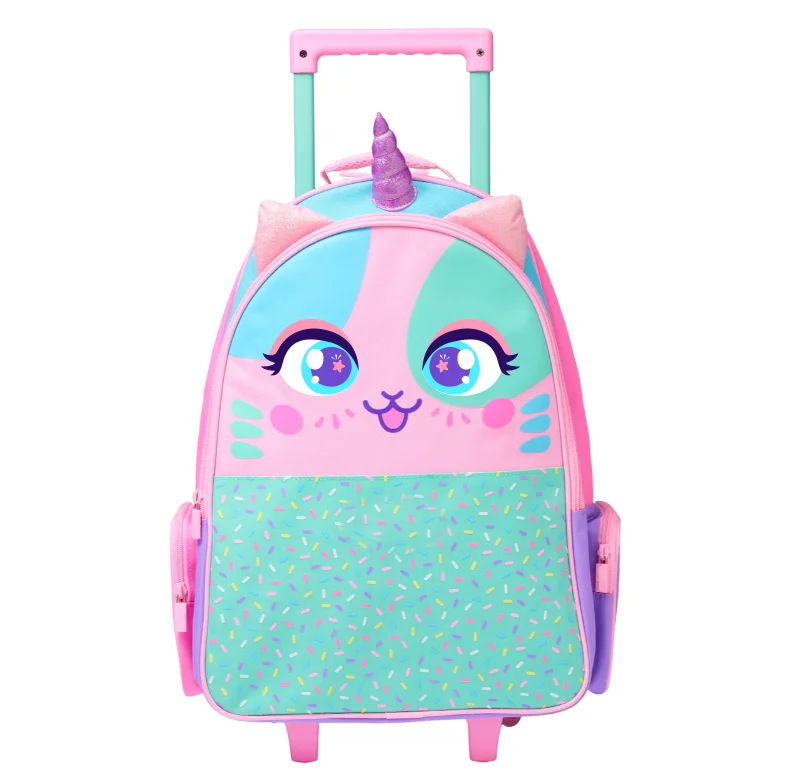 OEM  Popular Trolley School Bags Cartoon Children School Trolley Backpack School Wheeled Backpack for Kids