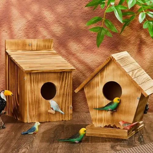 pine carbonization solid wood feeding terrace outdoor sanctuary garden cage bird houses bird aviary outdoor bird aviary