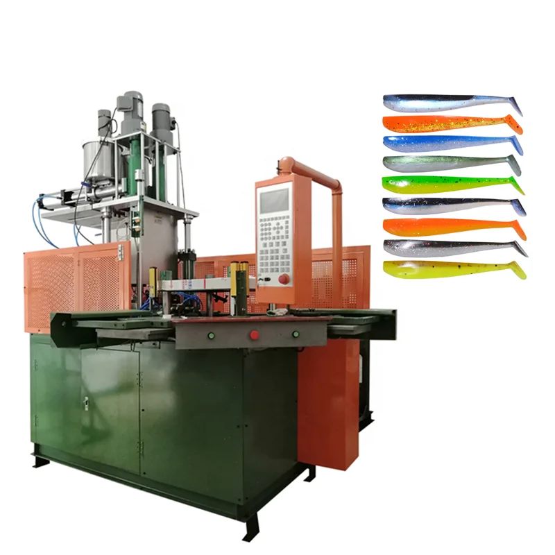
CE Certification vertical automatic fishing lure Soft Plastic making injection machine 