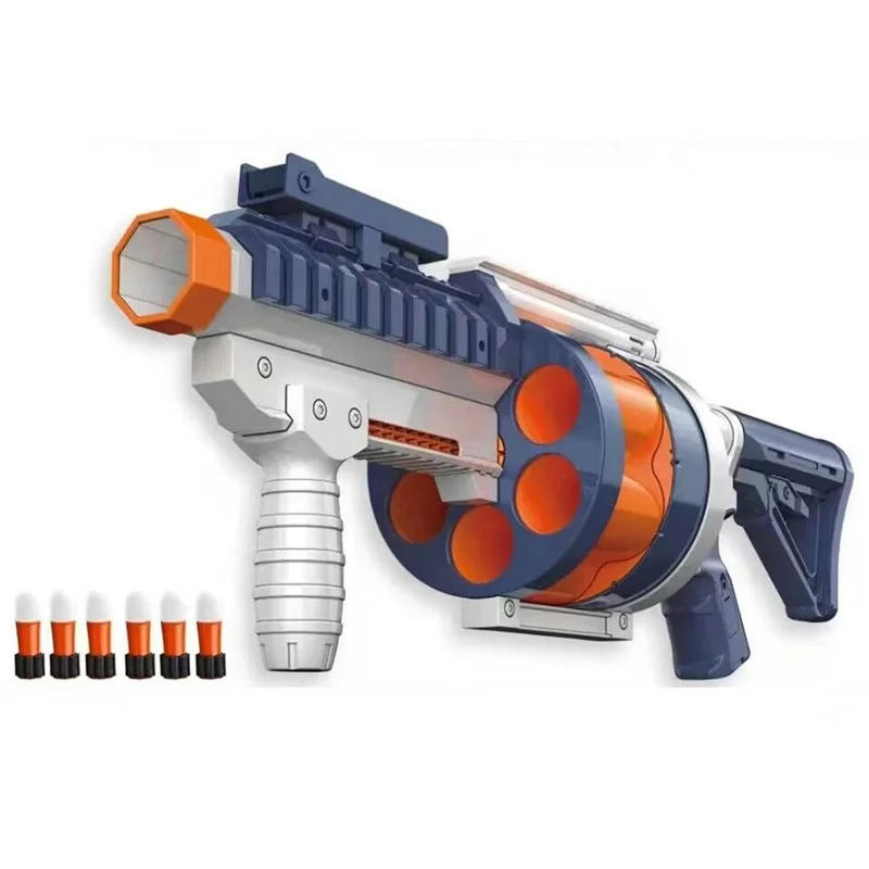 2023 New Arrival Automatic Soft Bullet Air Gun Grenade Launcher Shooting Games Toy Guns