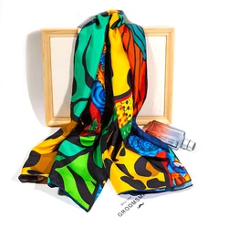 Elegent Ladies Cape Printed Shawl Manufacturing Imitated Silk Big Cotton Voile Fabric For Long Scarf Printed For Women Stylish
