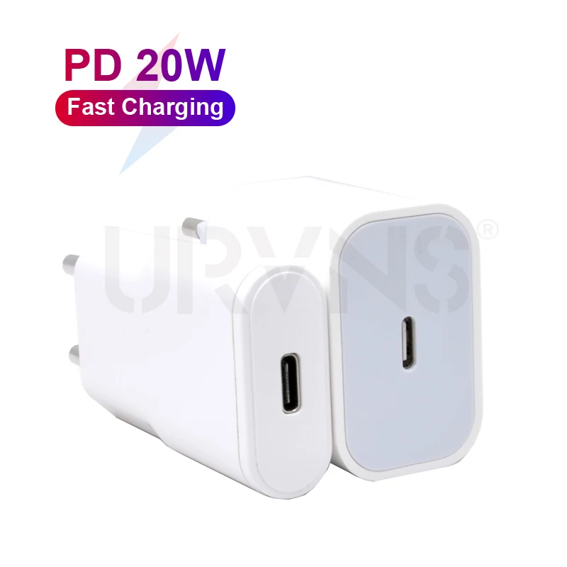  Сетевое зарядное устройство QC3.0 USB PD 20 Вт для быстрой зарядки мобильных телефонов iPhone европейская вилка адаптер C кабель