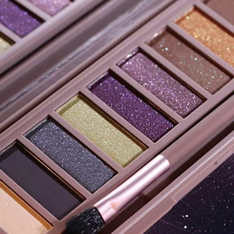 SHICELLE Wholesale Custom Makeup Palette 10 Colors Pink Eye Shadow High Pigment Nude Eyeshadow with Brush